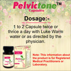 Pelvic tone capsules packaging with usage instructions on a floral background
