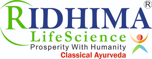 Ridhima Lifescience Ayurvedic pharmaceutical company logo