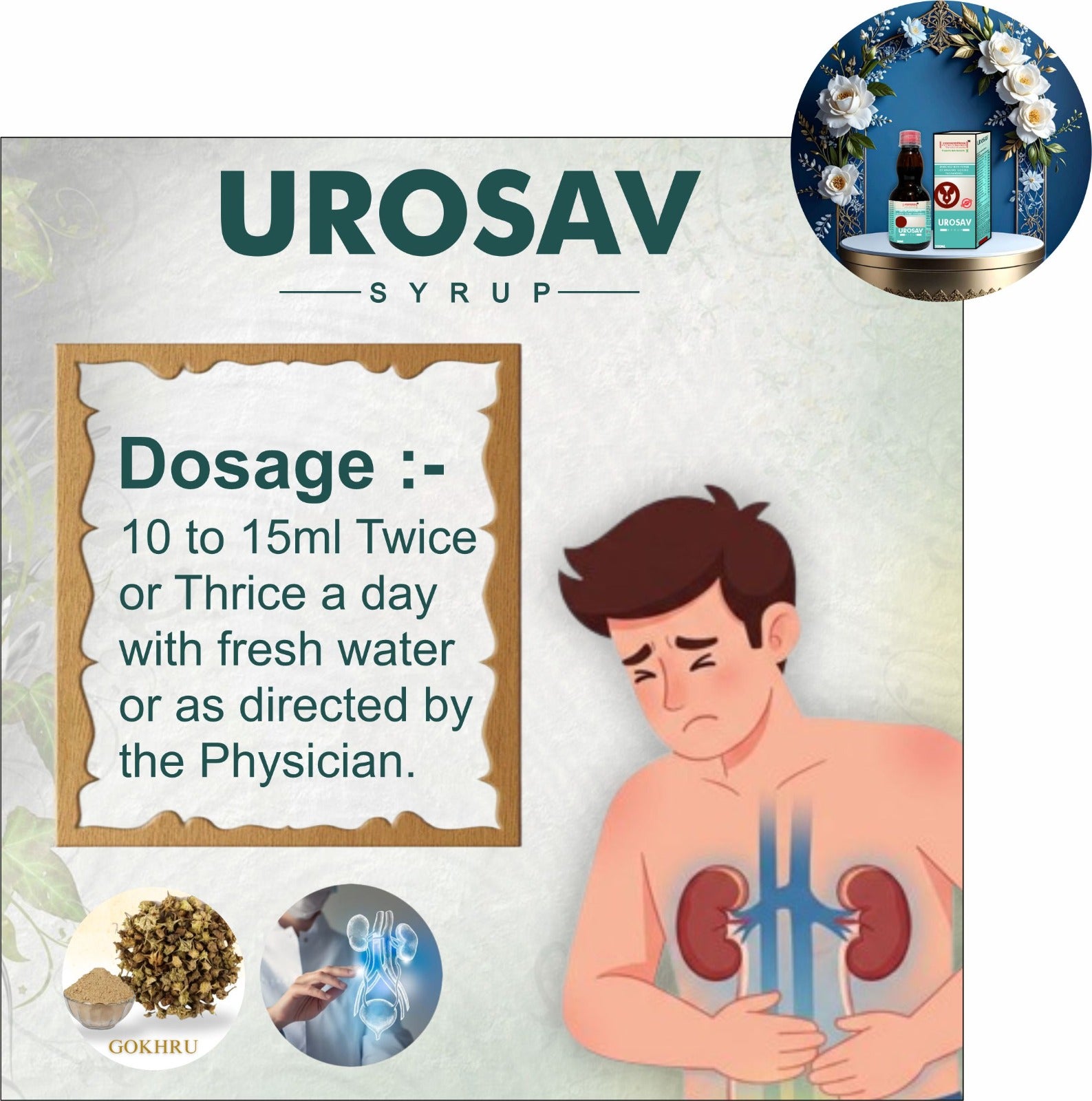 Urosav Kidney Care & Stone Breaker Syrup (200ml) | Ayurvedic Urinary Tract Support