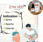 Zymved Digestive Enzyme Syrup | Ayurvedic Tonic for Gas, Bloating & Indigestion