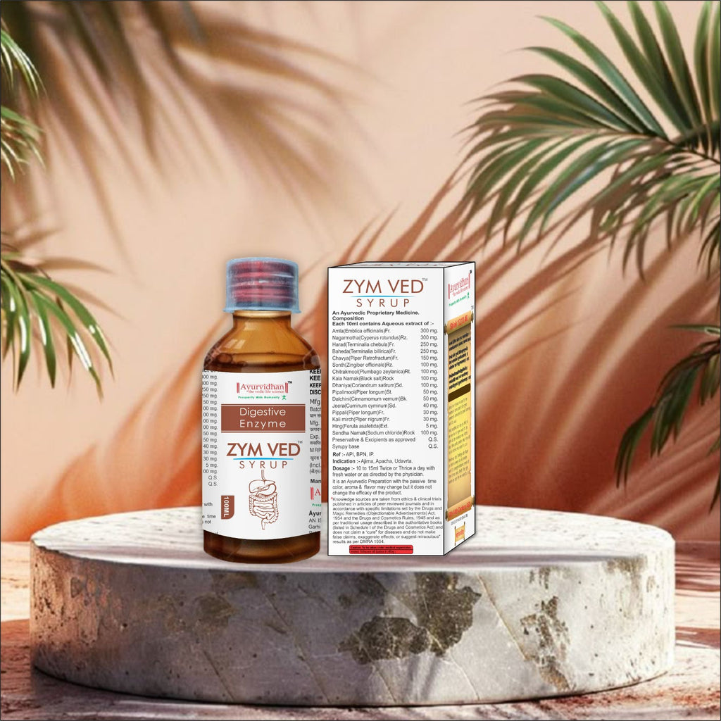 Zym Ved Syrup – Ayurvedic Digestive Enzyme Syrup for Healthy Digestion