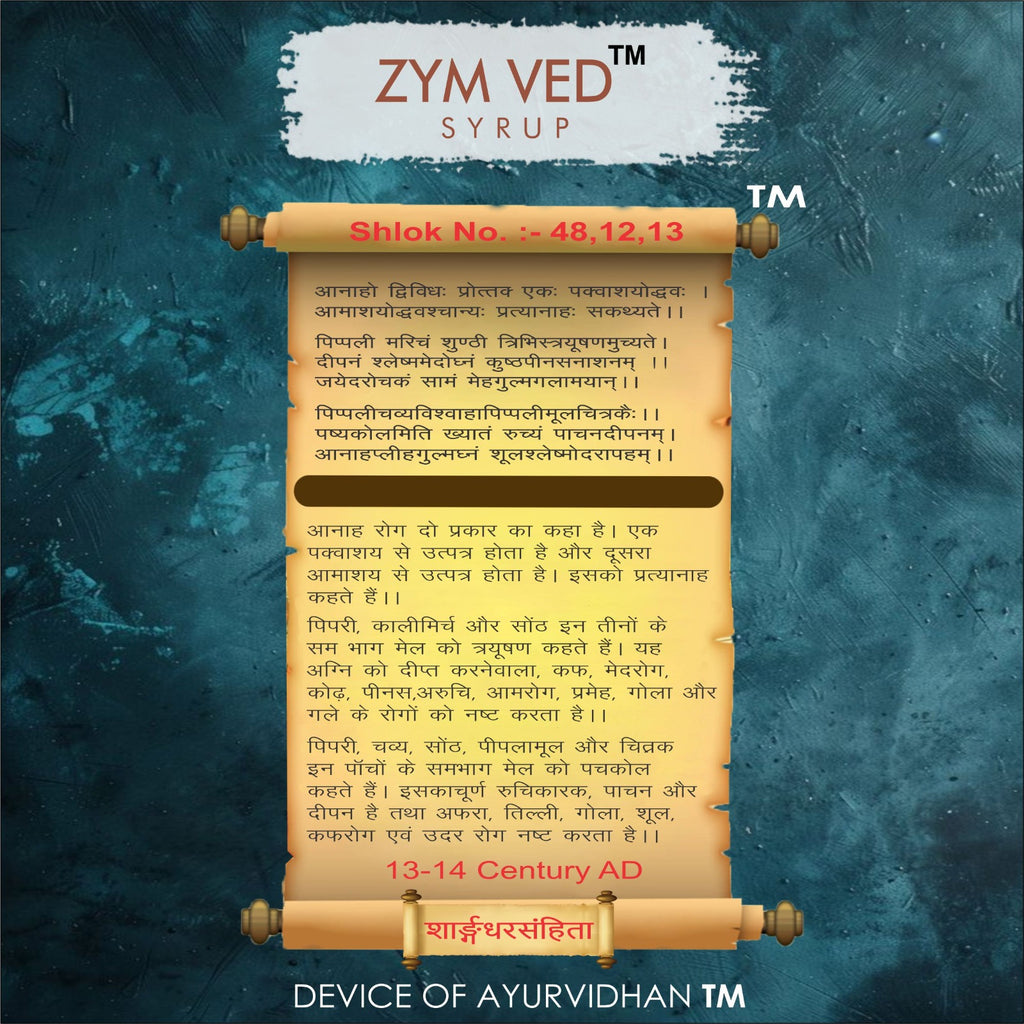 Zym Ved Syrup – Ayurvedic Digestive Enzyme Syrup for Healthy Digestion