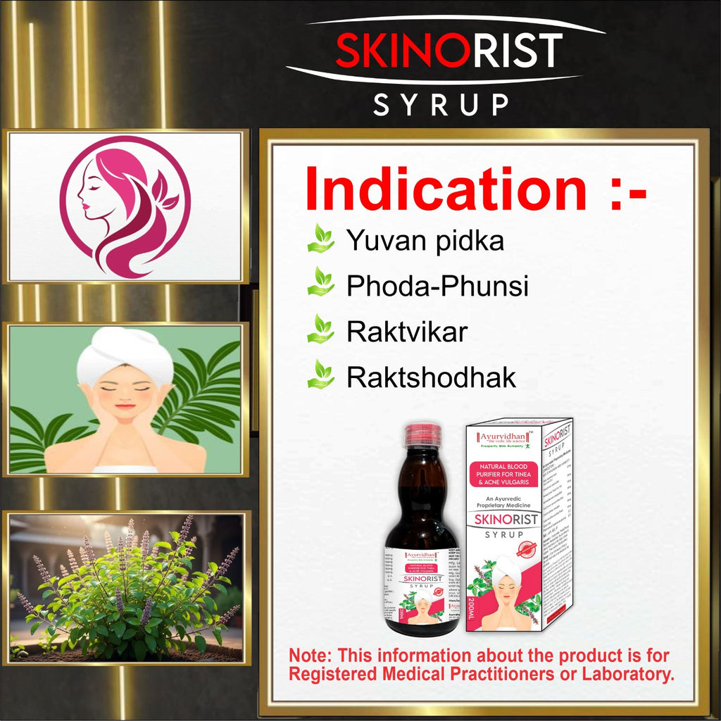 Skinorist Blood Purifier Syrup (200ml) | Ayurvedic Remedy for Acne & Clear Skin