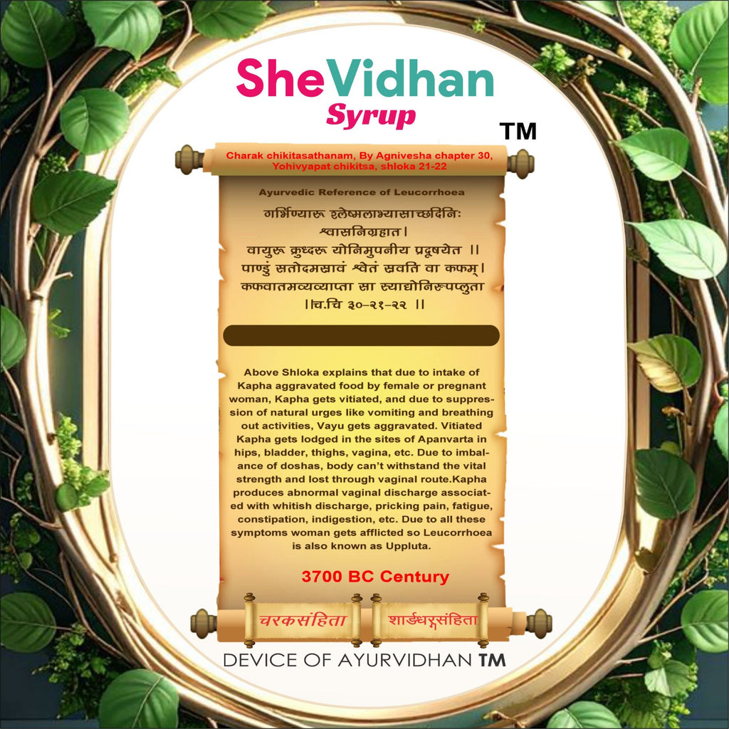 Shevidhan Uterine Tonic Syrup (300ml) | Ayurvedic Blood Purifier & Pelvic Support