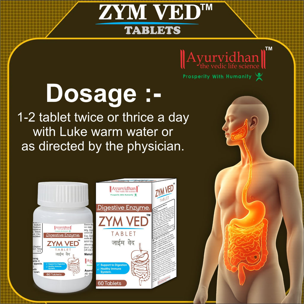 ZYM VED™ Ayurvedic Digestive Enzyme Tablet | Natural Digestive Support