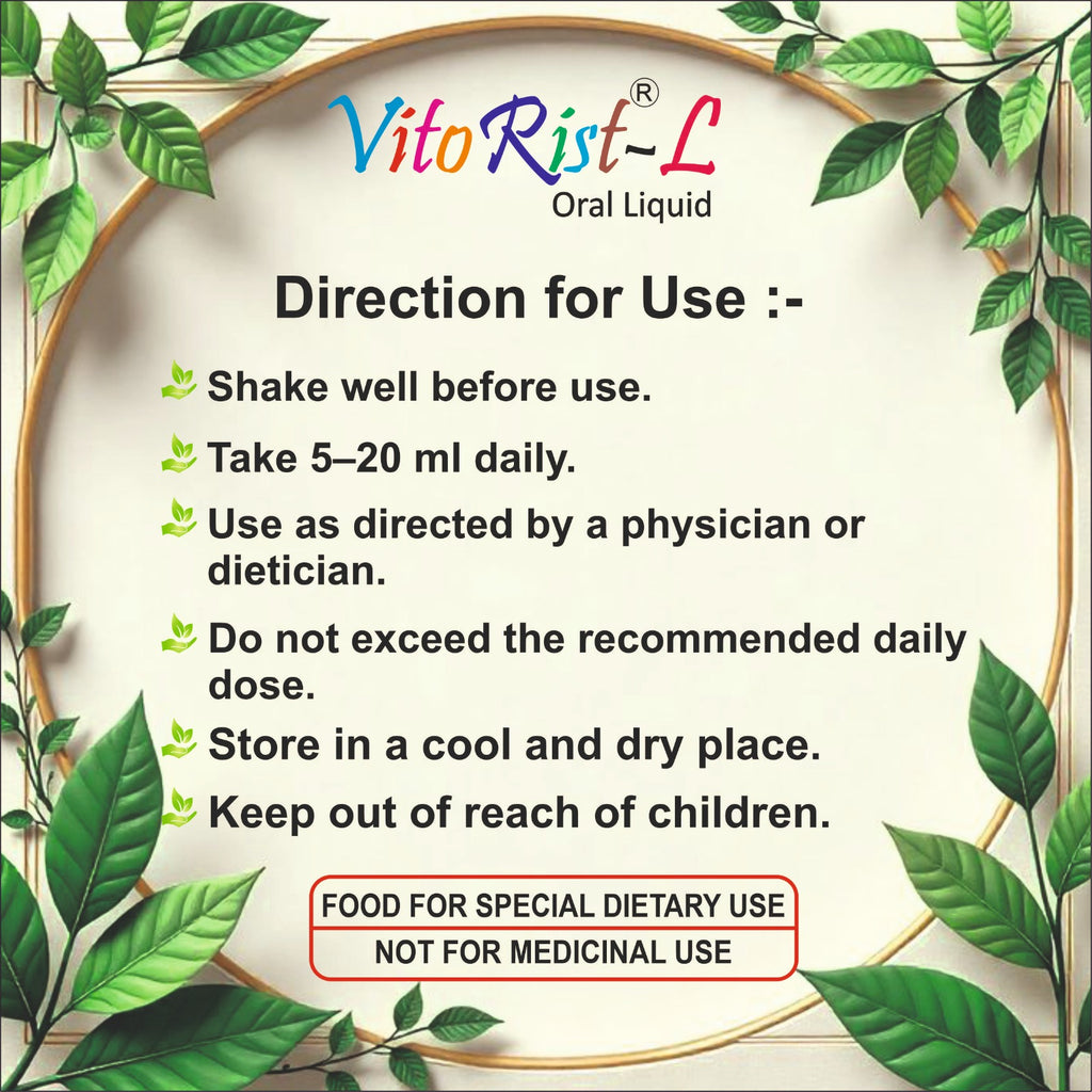 VitoRist-L Oral Liquid 100ml with L-Lysine & Vitamin B Complex