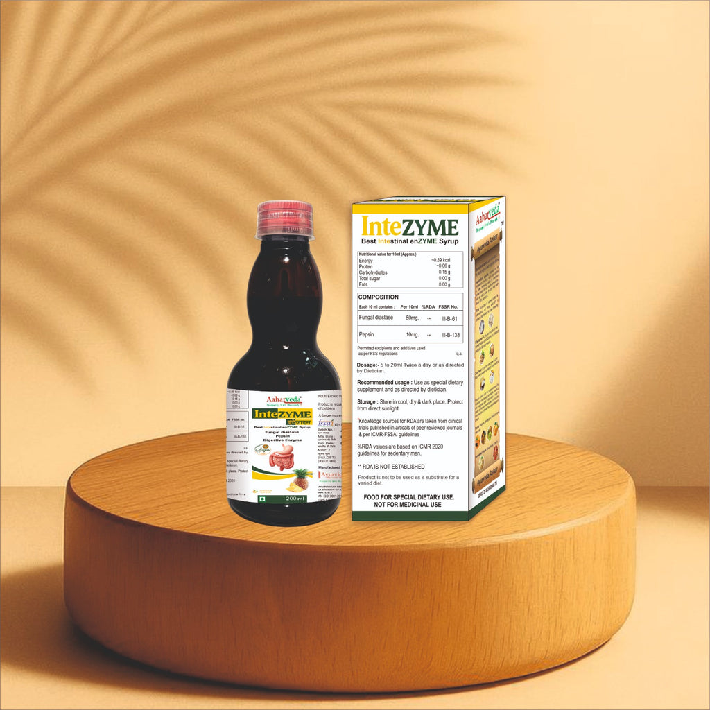 InteZYME Digestive Enzyme Syrup 200ml with Fungal Diastase & Pepsin