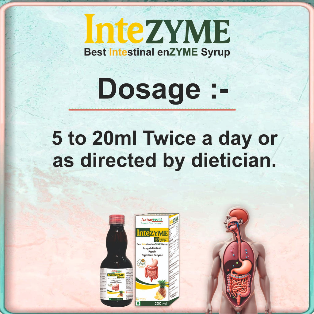 InteZYME Digestive Enzyme Syrup 200ml with Fungal Diastase & Pepsin