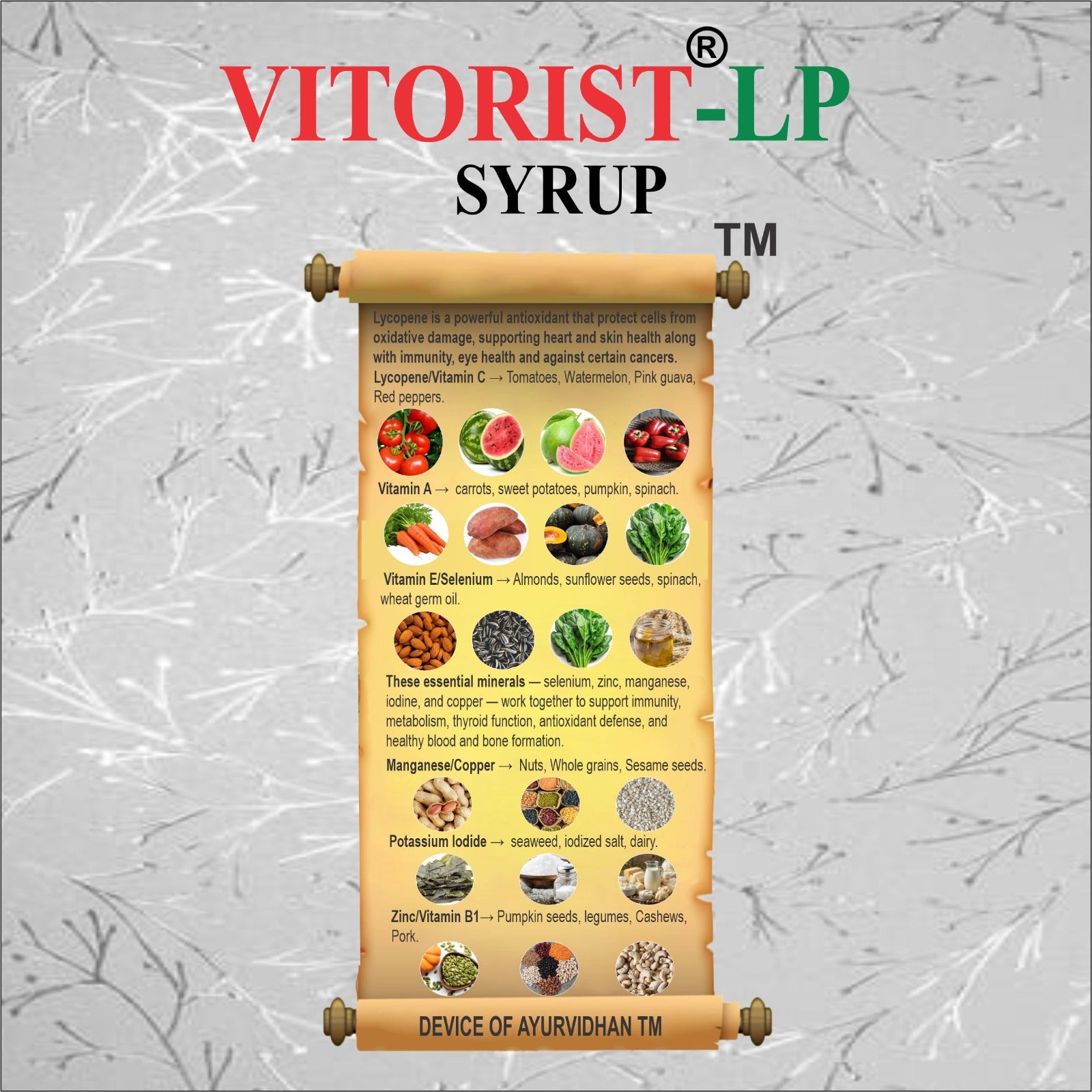 Aaharveda VITORIST-LP Multivitamin & Antioxidant Syrup – 220ml