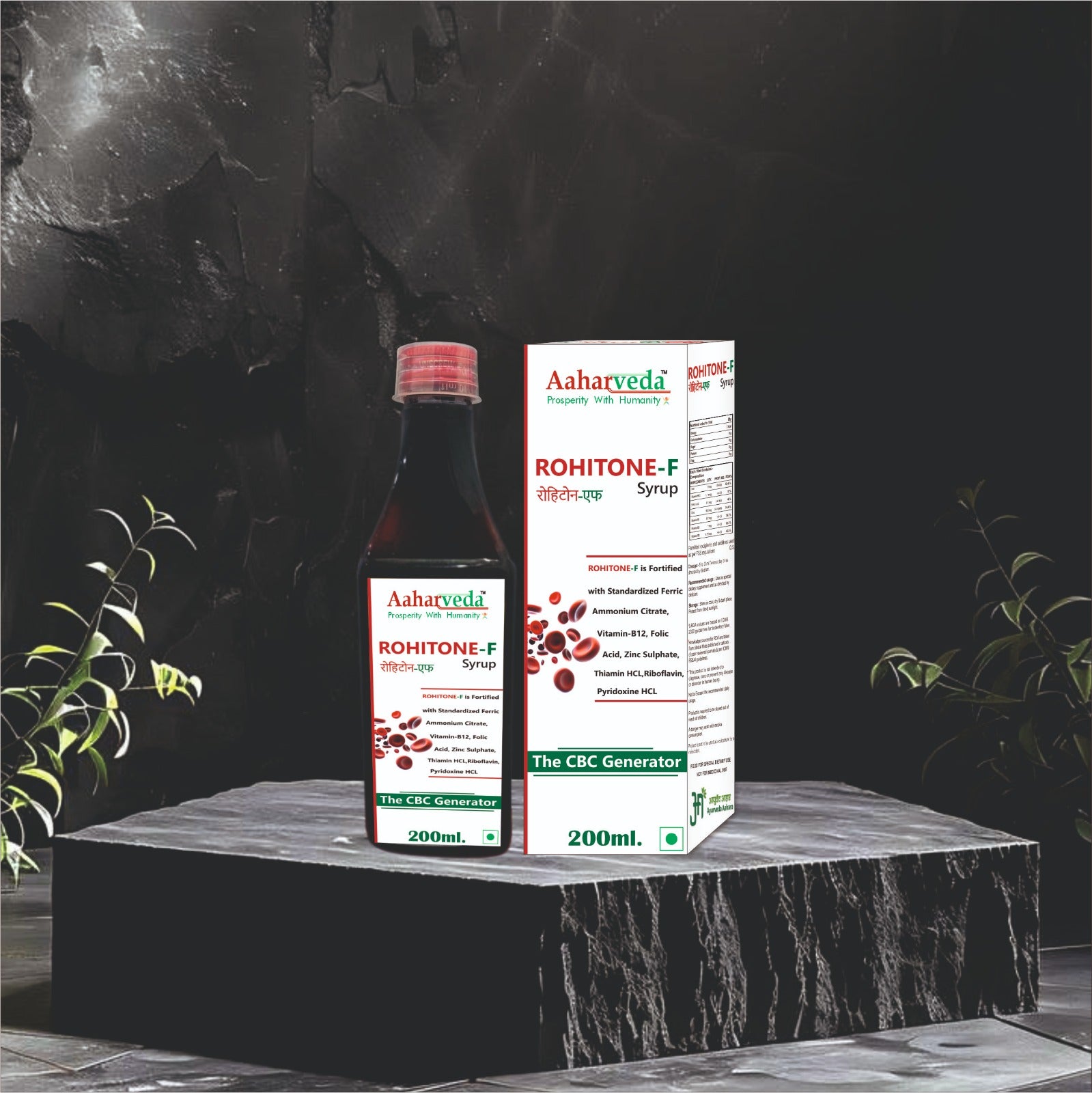 ROHITONE-F Syrup 200ml with Iron, Folic Acid, Zinc & Vitamin B Complex