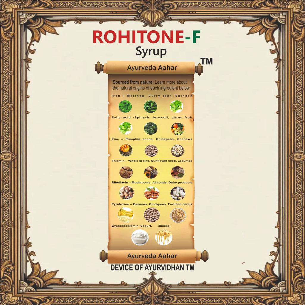 ROHITONE-F Syrup 200ml with Iron, Folic Acid, Zinc & Vitamin B Complex
