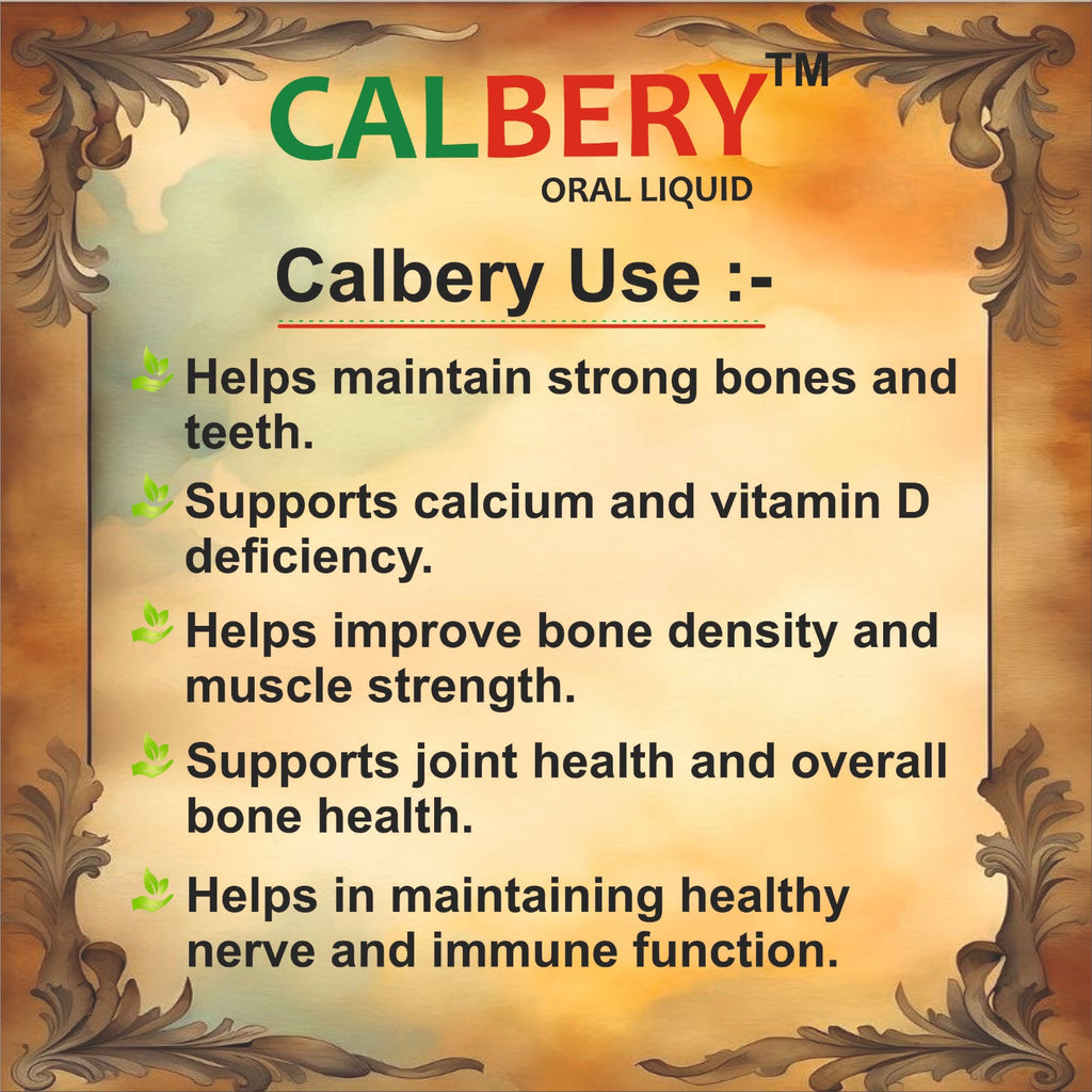 Calbery Oral Liquid – Calcium, Magnesium, Zinc & Vitamin Supplement