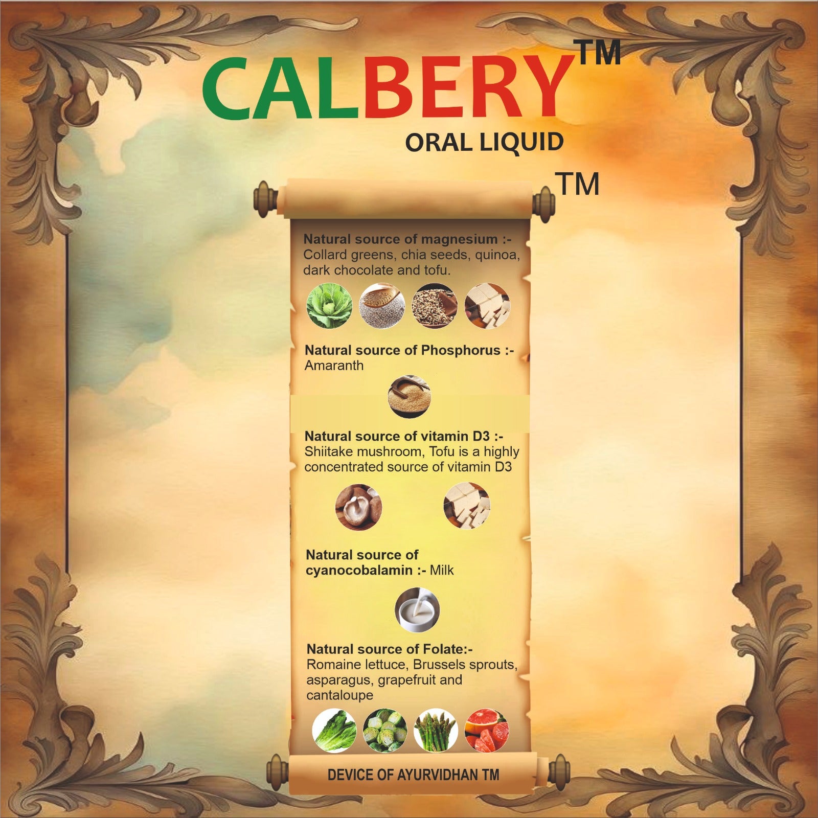 Calbery Oral Liquid – Calcium, Magnesium, Zinc & Vitamin Supplement