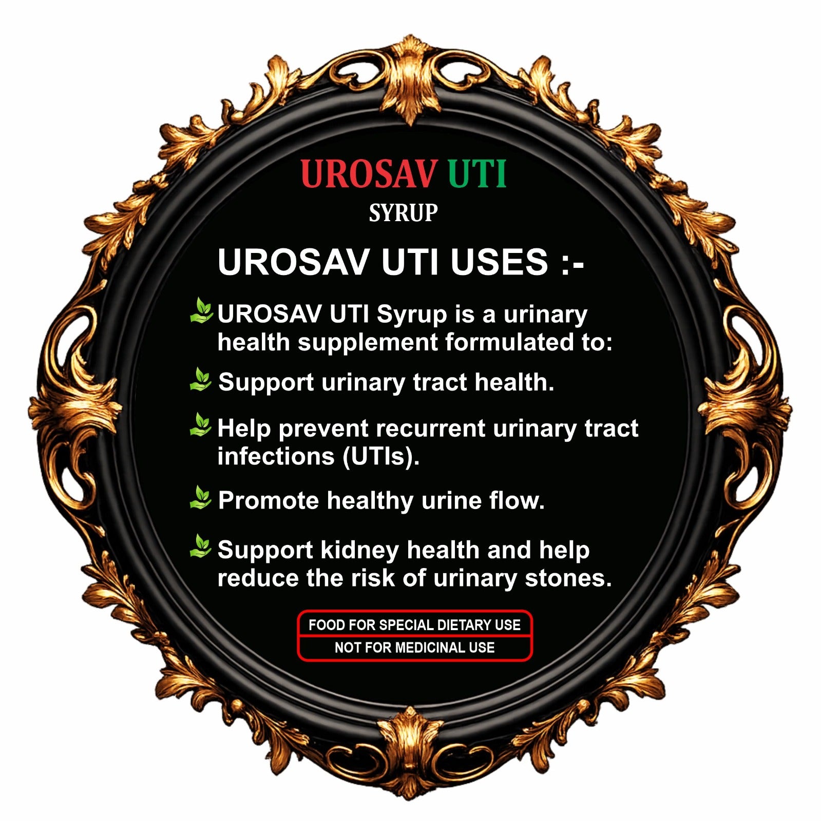 UROSAV UTI Syrup 60 ML – Urinary Health Dietary Supplement