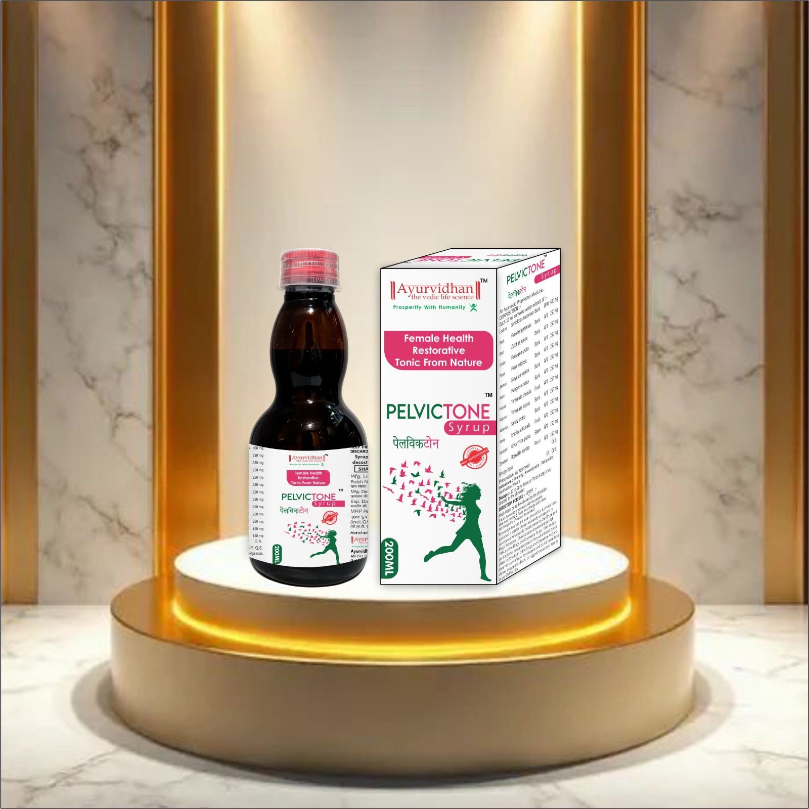 Pelvictone Uterine Tonic Syrup (200ml) | Ayurvedic Uterine Health Formula