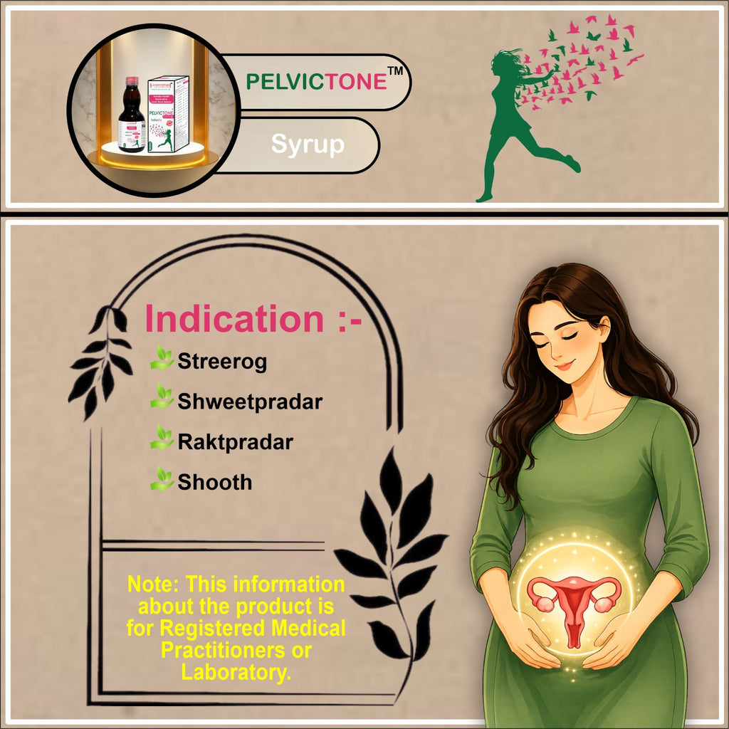 Pelvictone Uterine Tonic Syrup (200ml) | Ayurvedic Uterine Health Formula