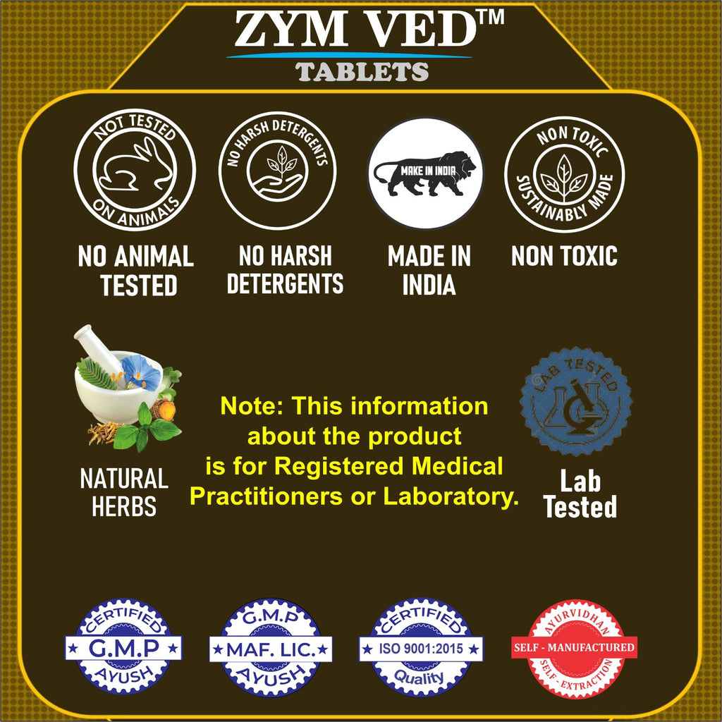 ZYM VED™ Ayurvedic Digestive Enzyme Tablet | Natural Digestive Support