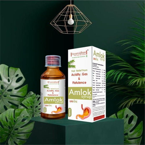 Amlok Ayurvedic Syrup for Fast Relief from Acidity, Gas & Flatulence - 100ml