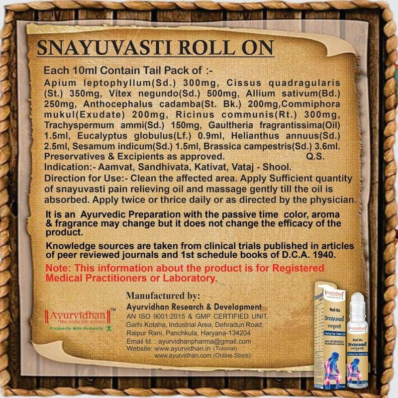 SNAYUVASTI ROLL ON (10ml)